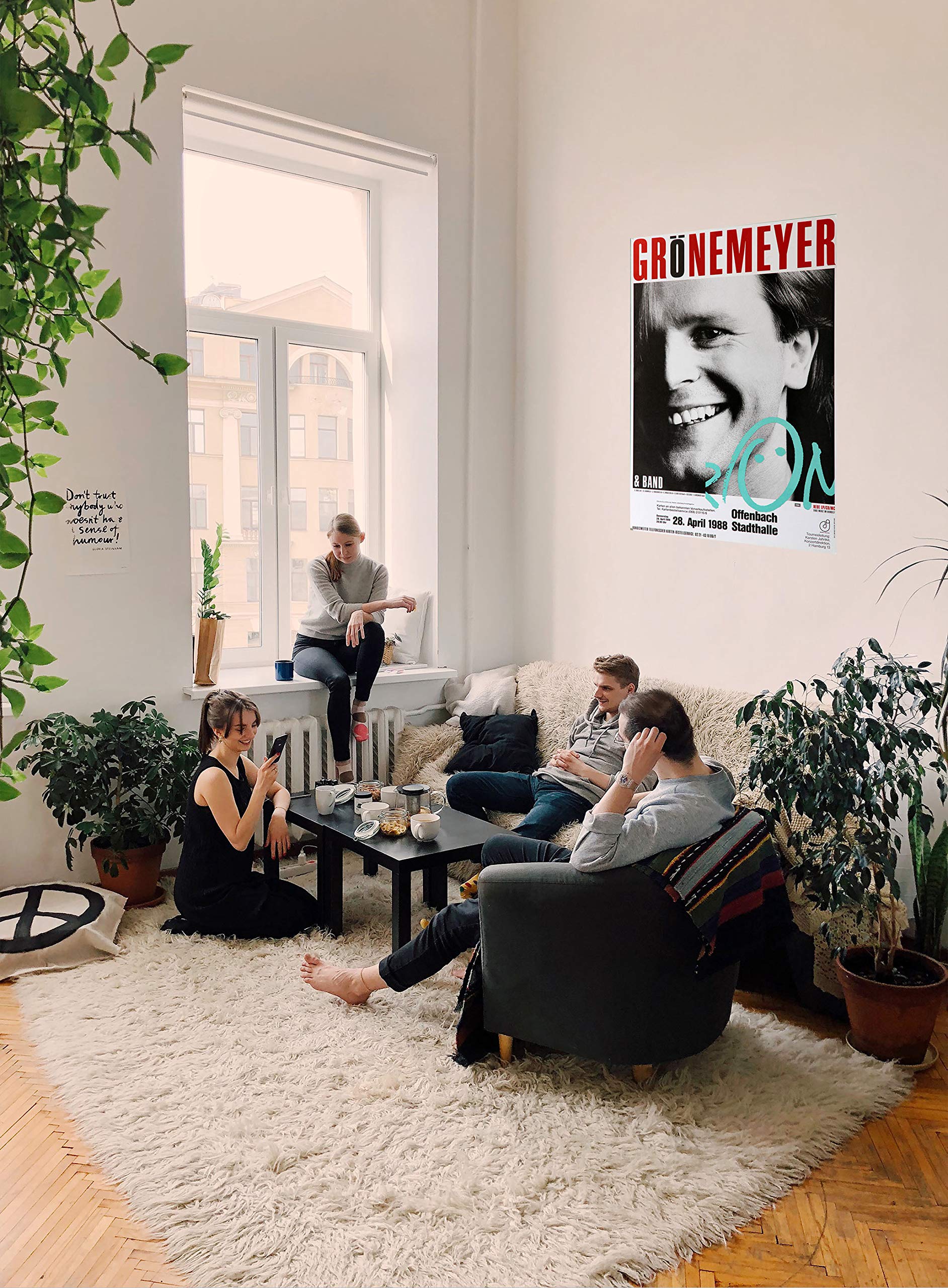 Premium Poster/Plakat | DIN A1 | Wanddeko | Live Konzert Veranstaltung » Grönemeyer & Band, Offenbach 1988 «