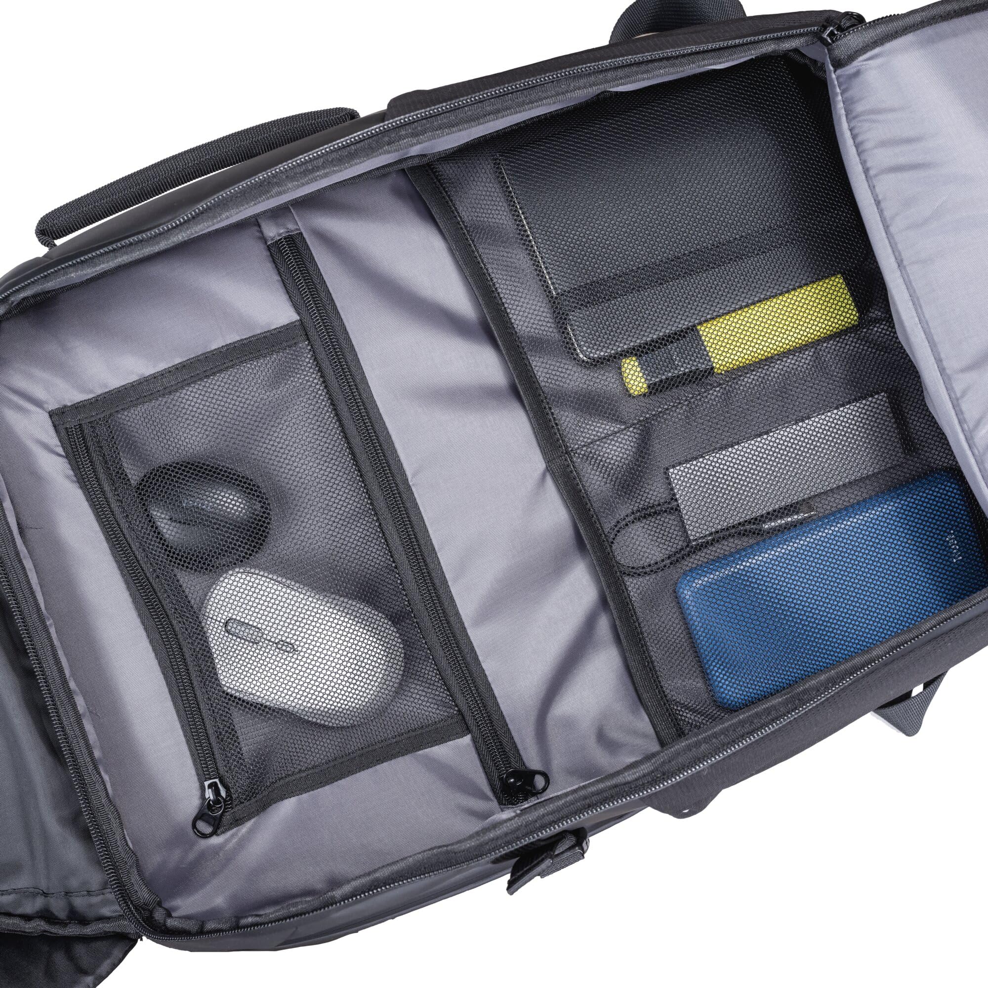 Trust Jersey Mochila Ordenador Portátil 17 Pulgadas 25 Litros, Negro | Resistente al Agua, Backpack de Plástico Reciclado para los Estudios Viajes Trabajo Hombre Mujer
