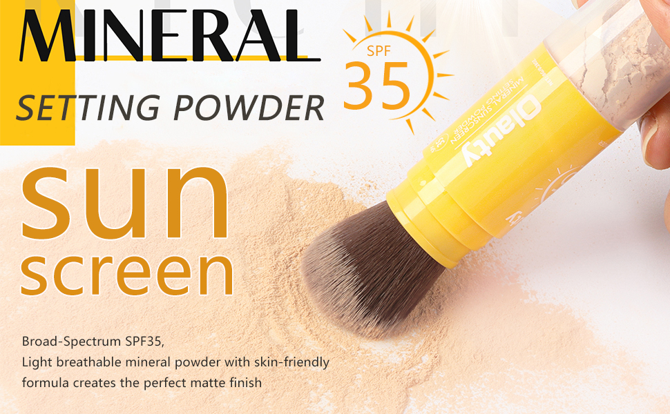 Amazon.com : Mineral Sunscreen Setting Powder, SPF 35 Brush