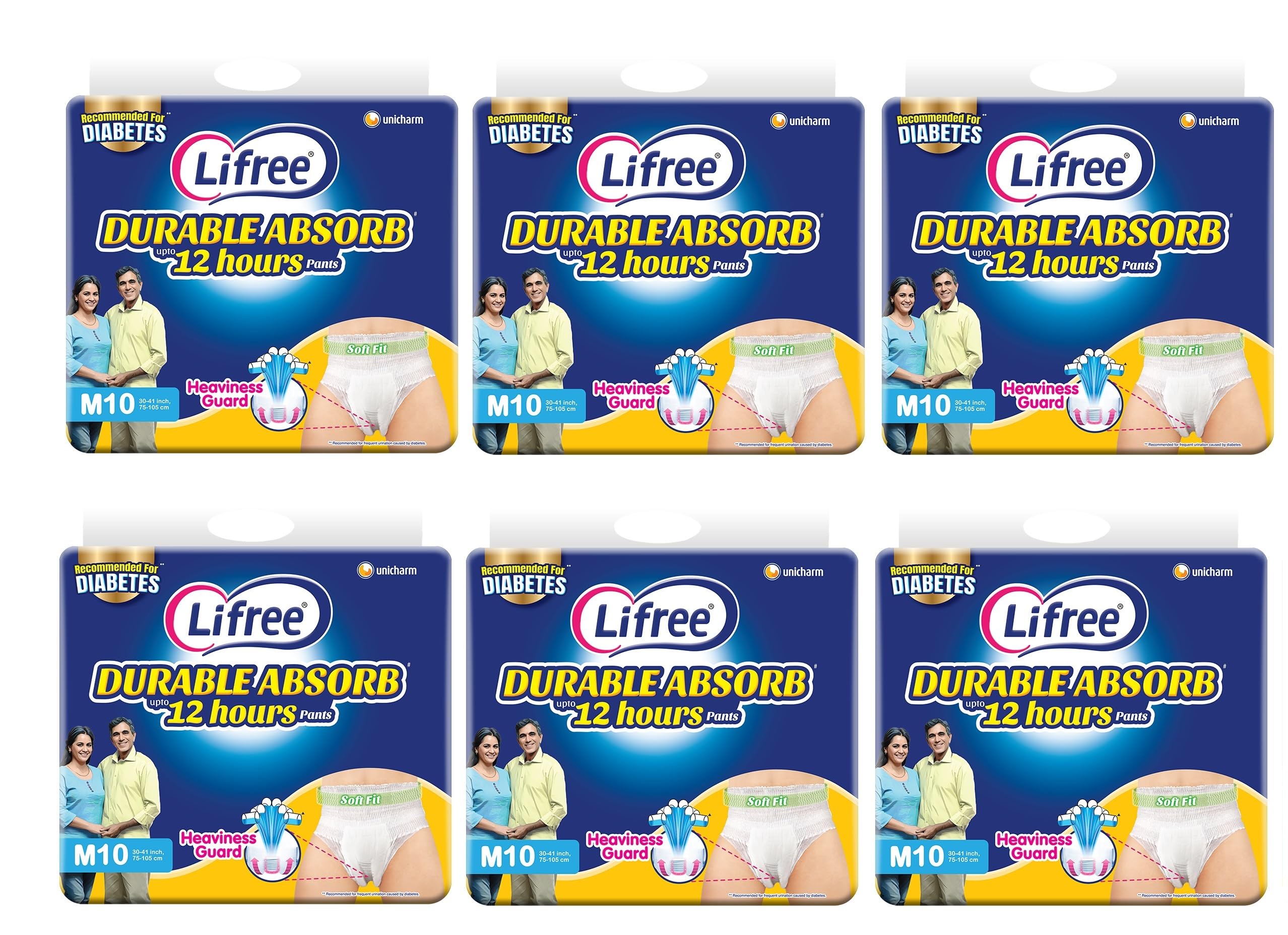 COMPATIBLE With Lifree Super Durable Extra Absorb Super Pants Adult Diaper Pants Unisex, Small, 60 Pieces, Waist size - 30-41 Inches, 75-105 cm (Pack of 6) up to 12 HOURS ABSORBENT-picture-55