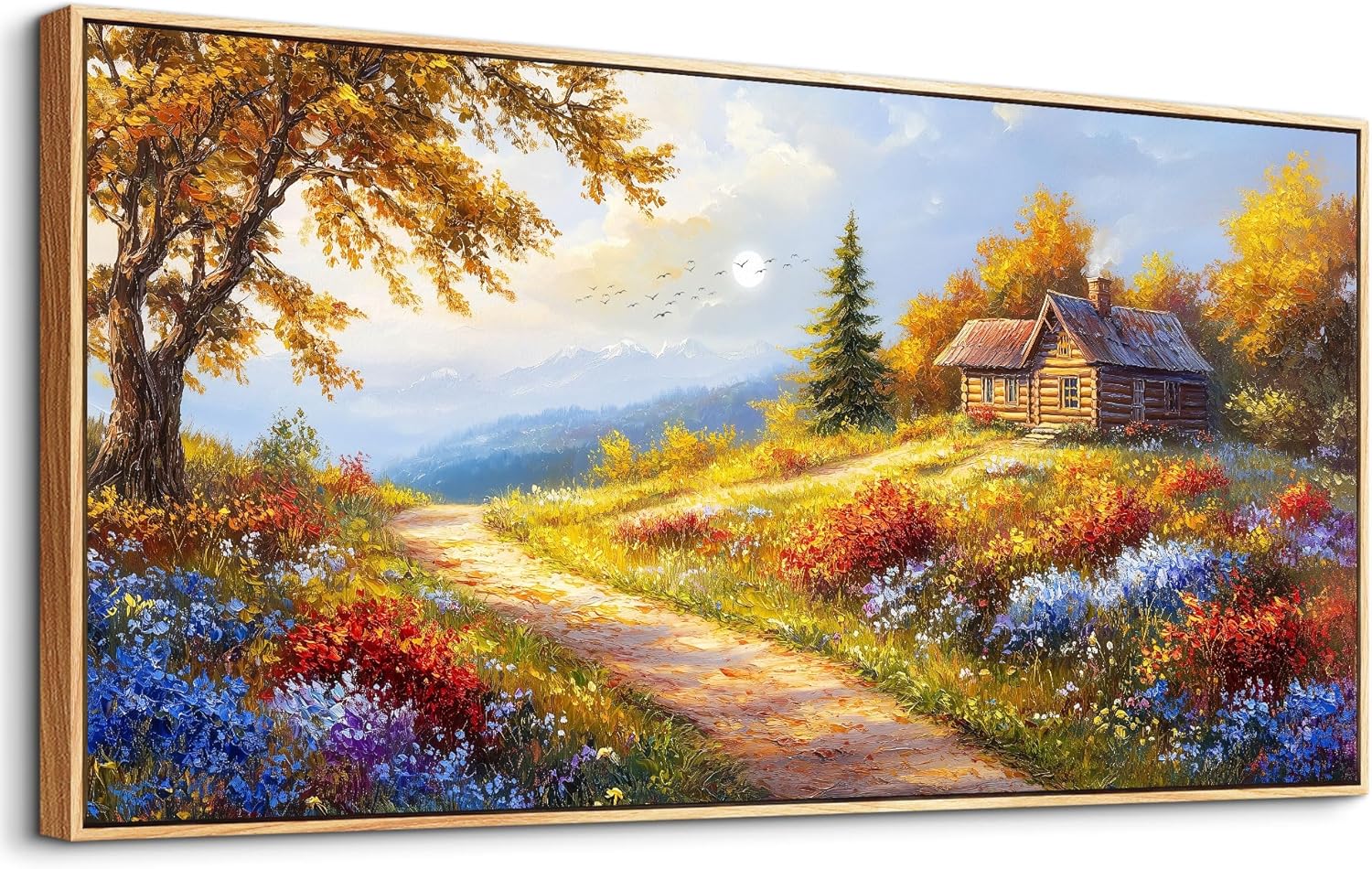KELIYUAN Large Canvas Wall Decor For Living Room Wall Art For Bedroom Pastoral Landscape Murals Farmhouse Dining Room Wall Painting Office Home Decorations Stretched And Framed Aesthetics 30X60