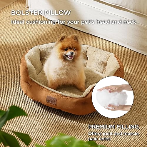 Miniatura 184 de Bedsure Camas lavables para perros, camas redondas con parte inferior antideslizante para gatos de interior, cachorros y gatitos, 20 pulgadas, gris
