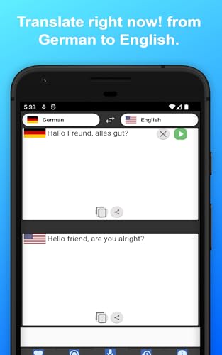 English to German Translator to Translate to for Free on Telephone and Tablet
