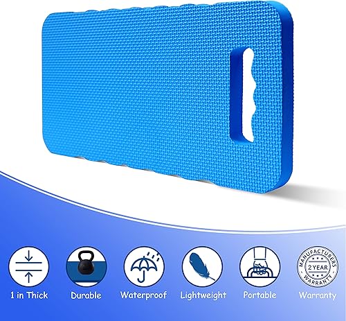 Miniatura 2 de Gardzen Paquete de 3 cojines de jardín para arrodillarse, para jardinería, baño de bebé, yoga, pilates, ejercicio, 16 x 8 x 1 pulgadas, azul