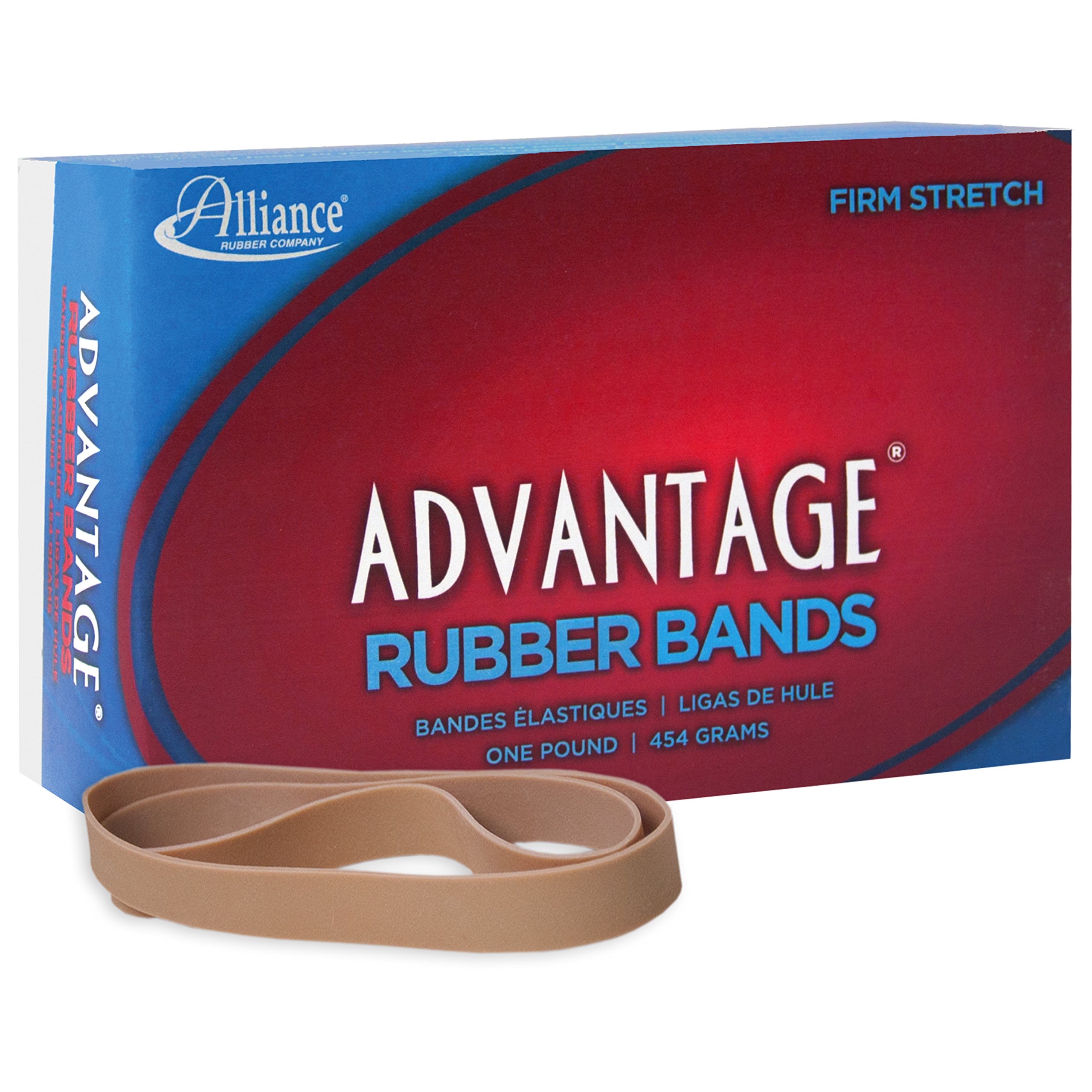 Alliance Advantage 27055CS - Elastici in gomma, misura 105 (12,7 x 5/8 cm), custodia da 4,5 kg (contiene scatole da 4,5-0,5 kg), crêpe naturale