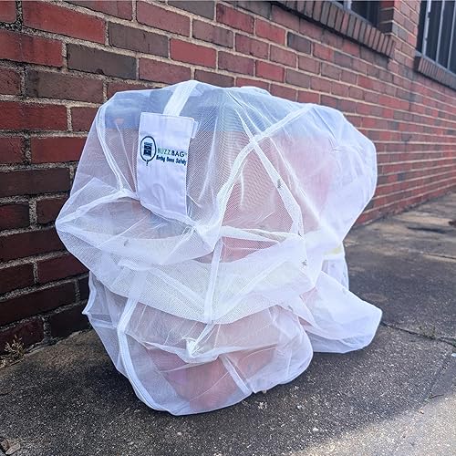 Miniatura 8 de La bolsa de malla diseñada para que los apicultores muevan las abejas de forma segura con malla de alta resistencia, cremallera YKK y costuras de