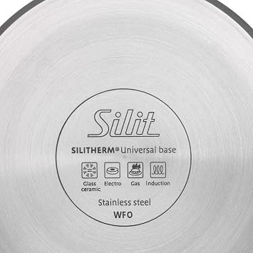 Silit Achat High Casserole with Lid, Silver, 16 cm