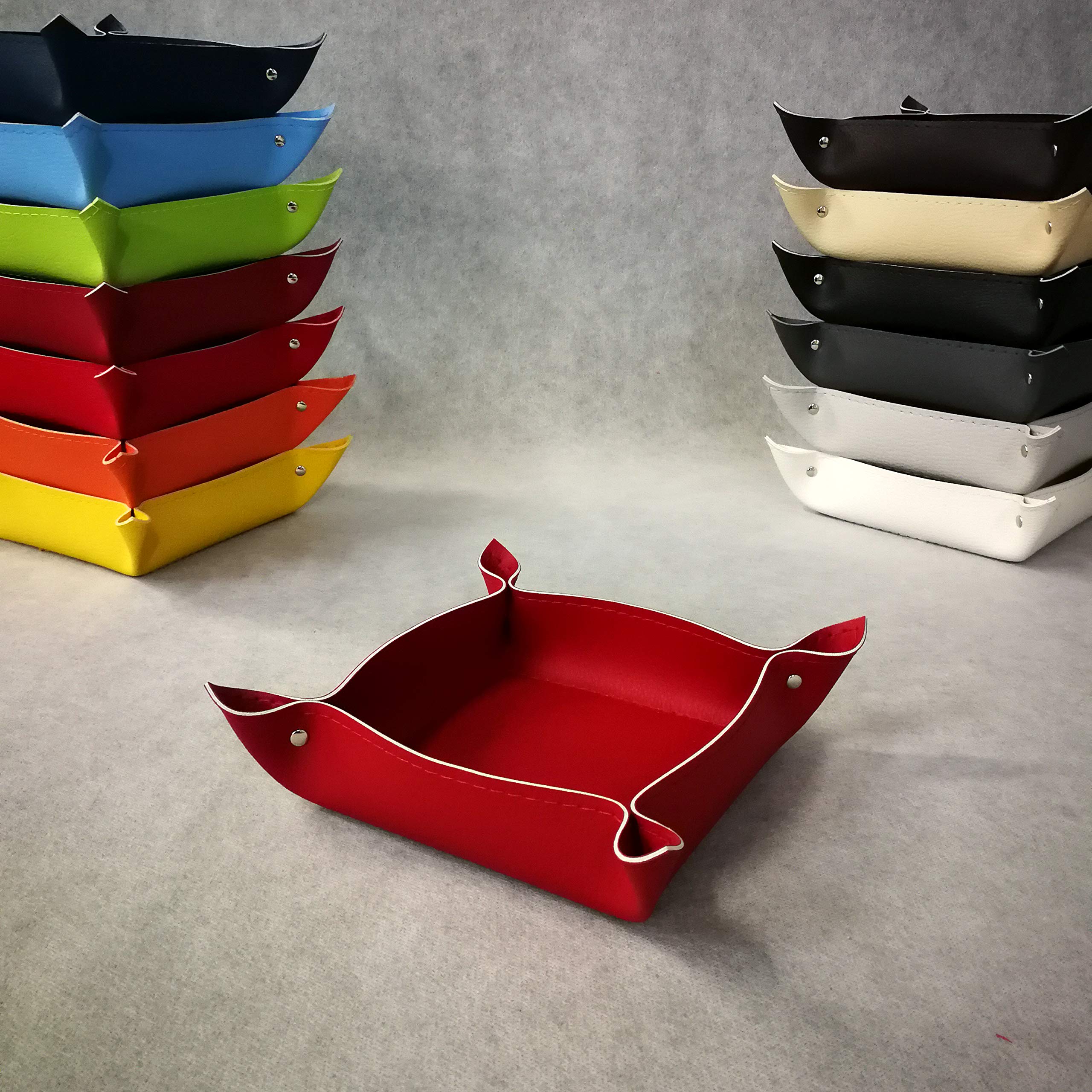 Svuotatasche In Pelle Orvieto Belcraft - Realizzato A Mano In Toscana, 19x19 Cm, Verde - Foto 10