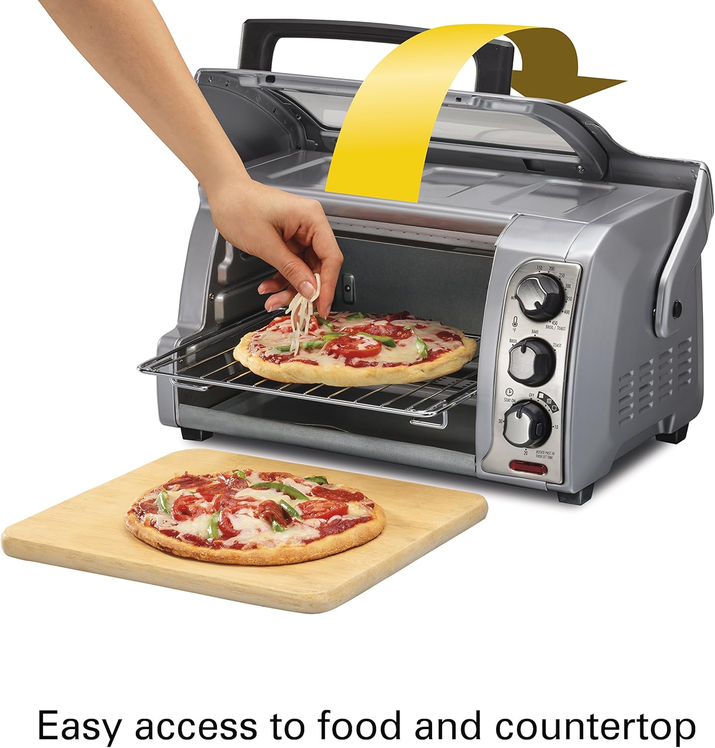 Easy Reach Tostadora Con Puerta Horno Tostador Hamilton Beach