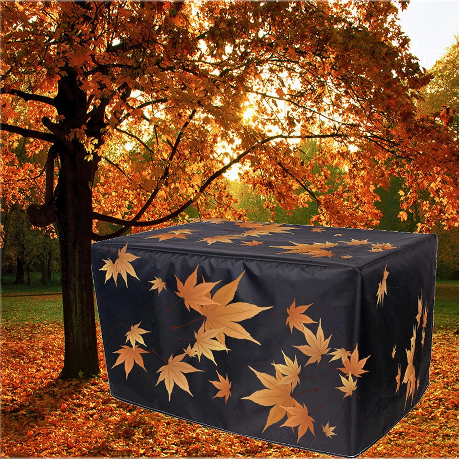 51x30x28 in Waterproof Garden Furniture Covers, 420D Table and Chair Covers Rectangular, Patio Furniture Covers Windproof, for Outdoor Patio Furniture, Drawstring with Hem