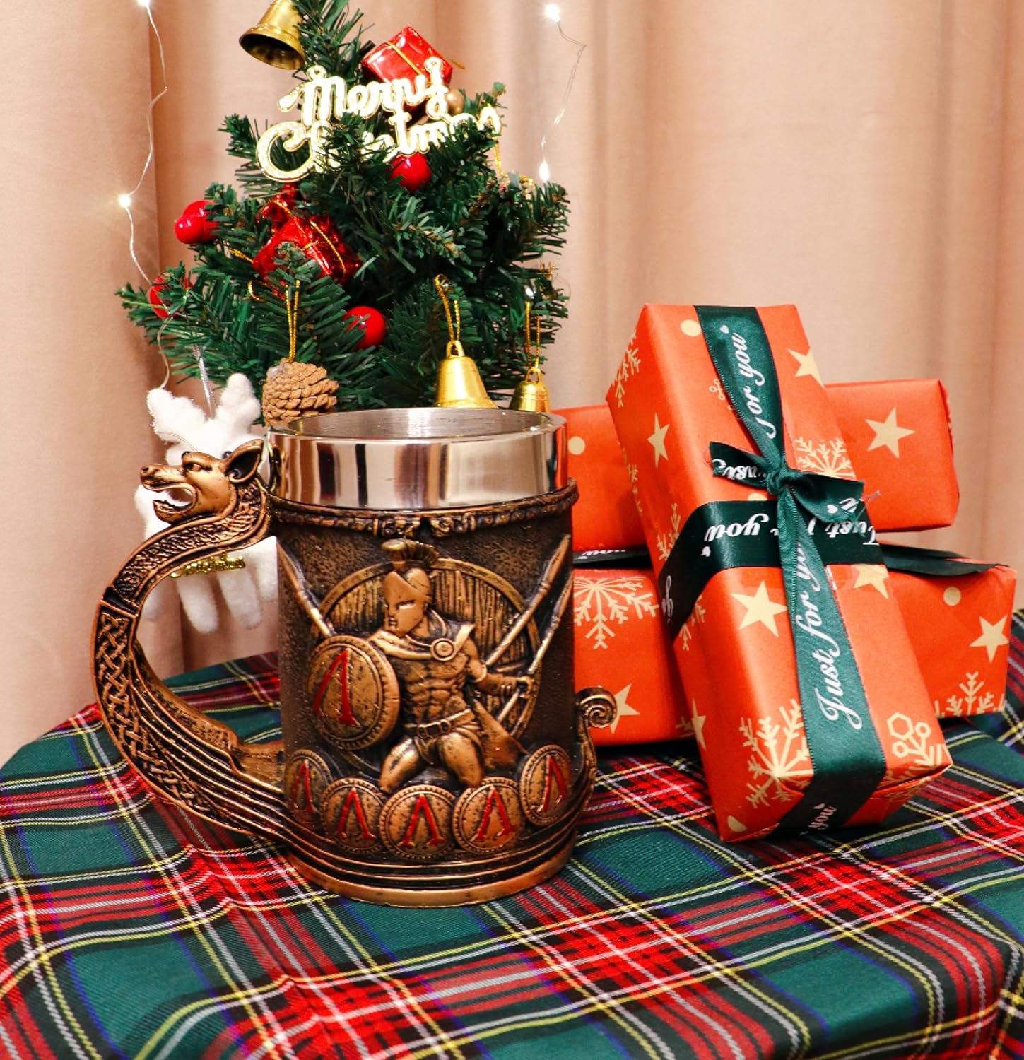 18oz Spartan Nordic Viking Mug, Stainless Steel Drinking Cup, Sparta Novelty Coffee Cup, Norse Viking Poetic Spartacus Decor Party Decoration Drinkware Gift for Men - Image 5