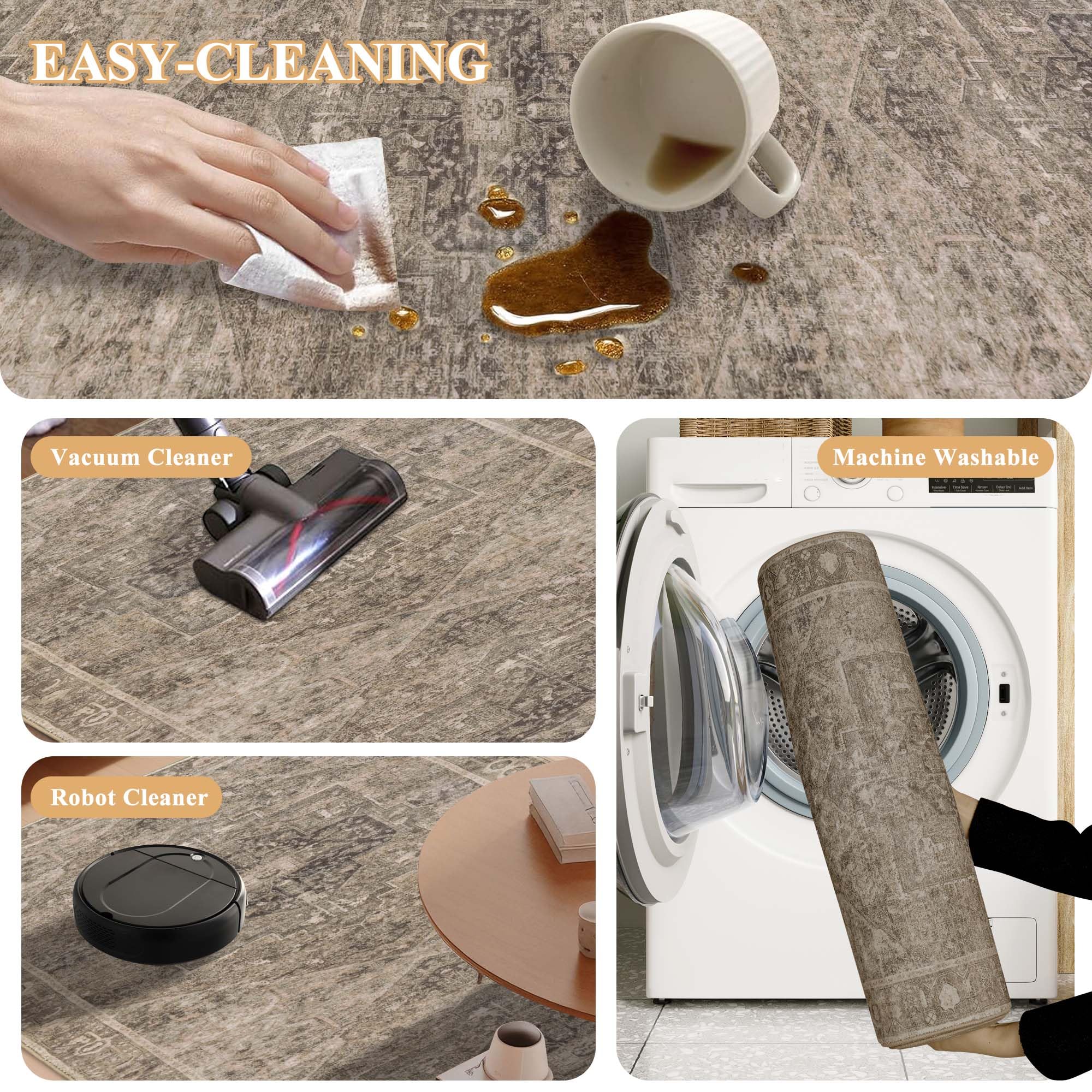 Homcomodar Tappeto Corridoio Nero Marrone 80x300cm Tappeti Passatoia Lungo Cucina Lavabile in Lavatrice Antiscivolo Tapette Camera da Letto Scendiletto Cameretta Ufficio Pelo Corto Carpet