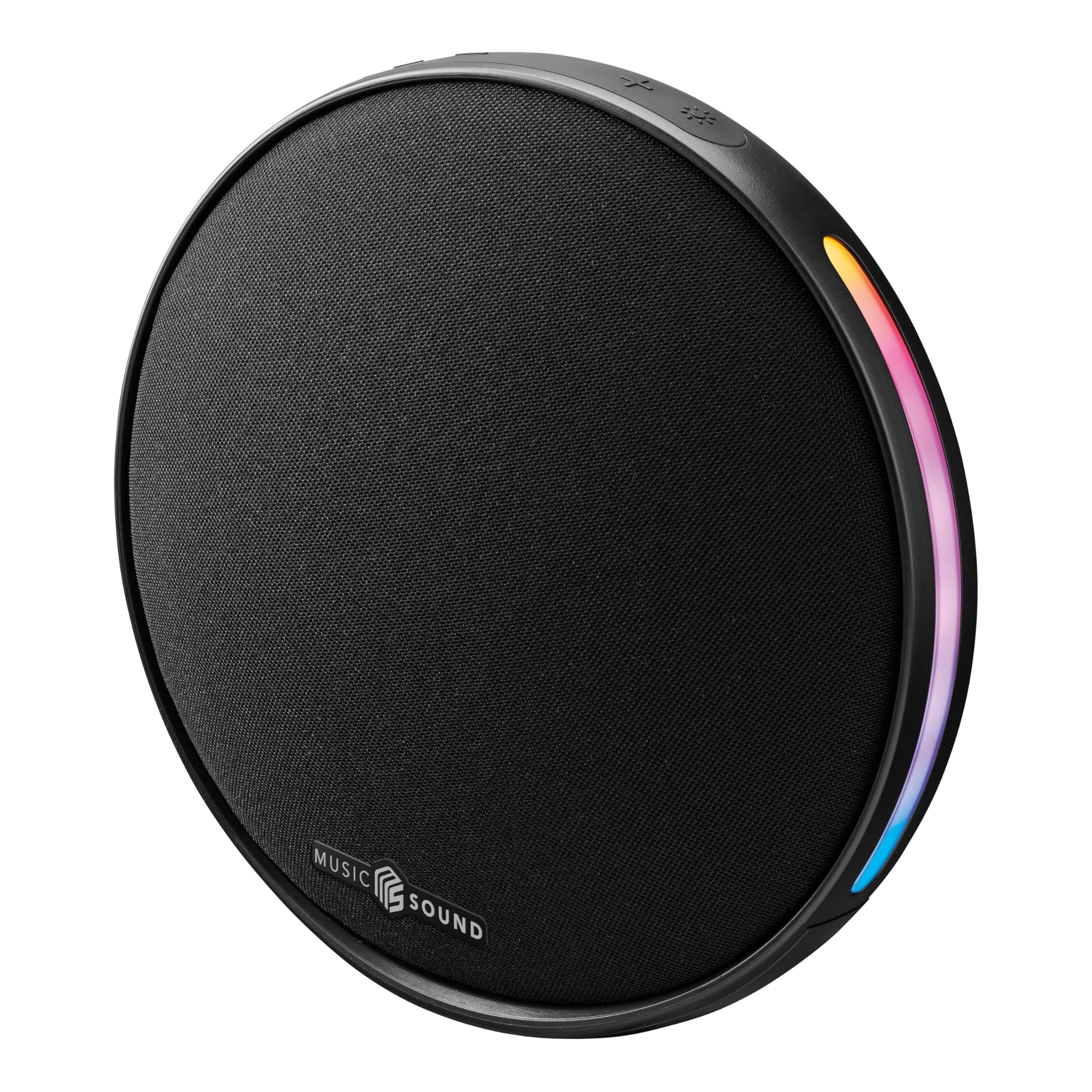 Music Sound Altavoz Bluetooth portátil Vora con 10 W de Potencia, Luces RGB sincronizadas al Ritmo de la música y hasta 6 Horas de autonomía, Negro