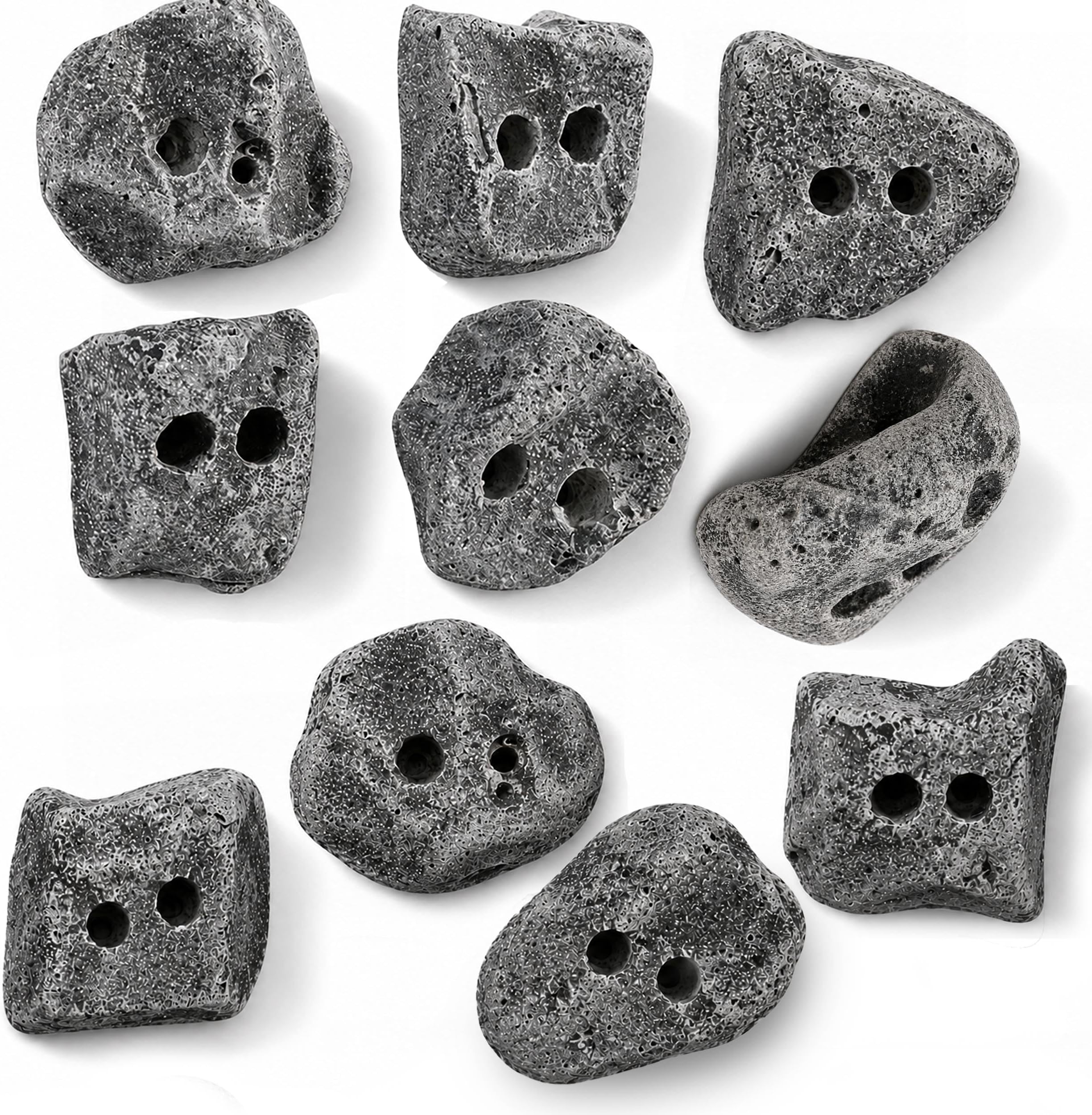 10 Large Screw On Rock Climbing Holds for Adults - Rock Wall Grips with Mounting Pattern - Indoor Outdoor Play Set, Garage Gym, Bouldering, Made in USA