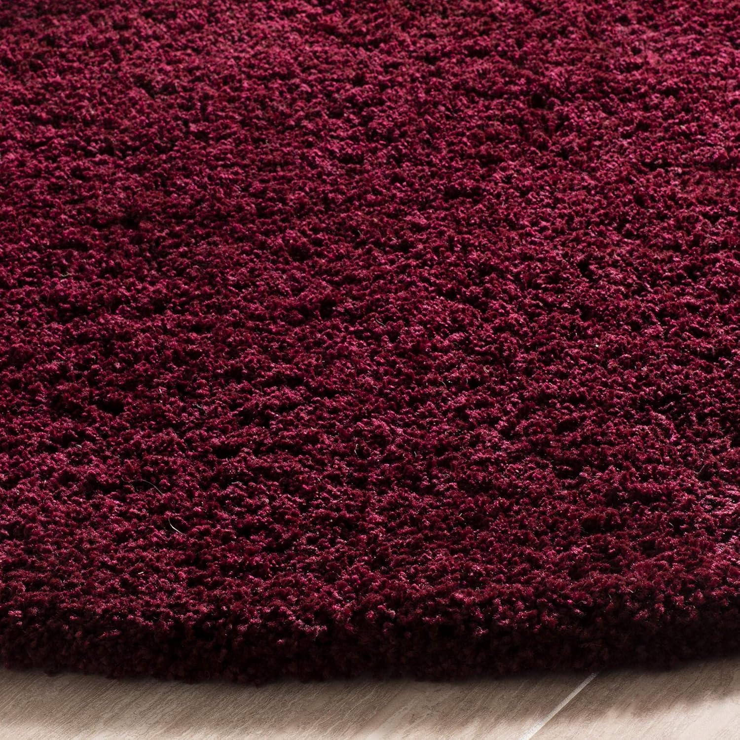 SAFAVIEH Laguna Shag Collection Runner Rug - 2'3" x 8', Maroon, Solid Design, Non-Shedding & Easy Care, 2-inch Thick Ideal for High Traffic Areas in Living Room, Bedroom (SGL303R)