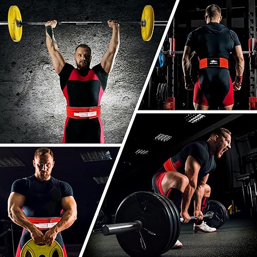 Miniatura 8 de Cinturón de levantamiento de pesas de cuero para hombres y mujeres, cinturón de levantamiento de pesas de 0.394 pulgadas de grosor, cinturón de