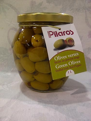 Miniatura 1 de pilaros Stuffed aceitunas Verde con pimientos rojo 375 ml x 2 pack