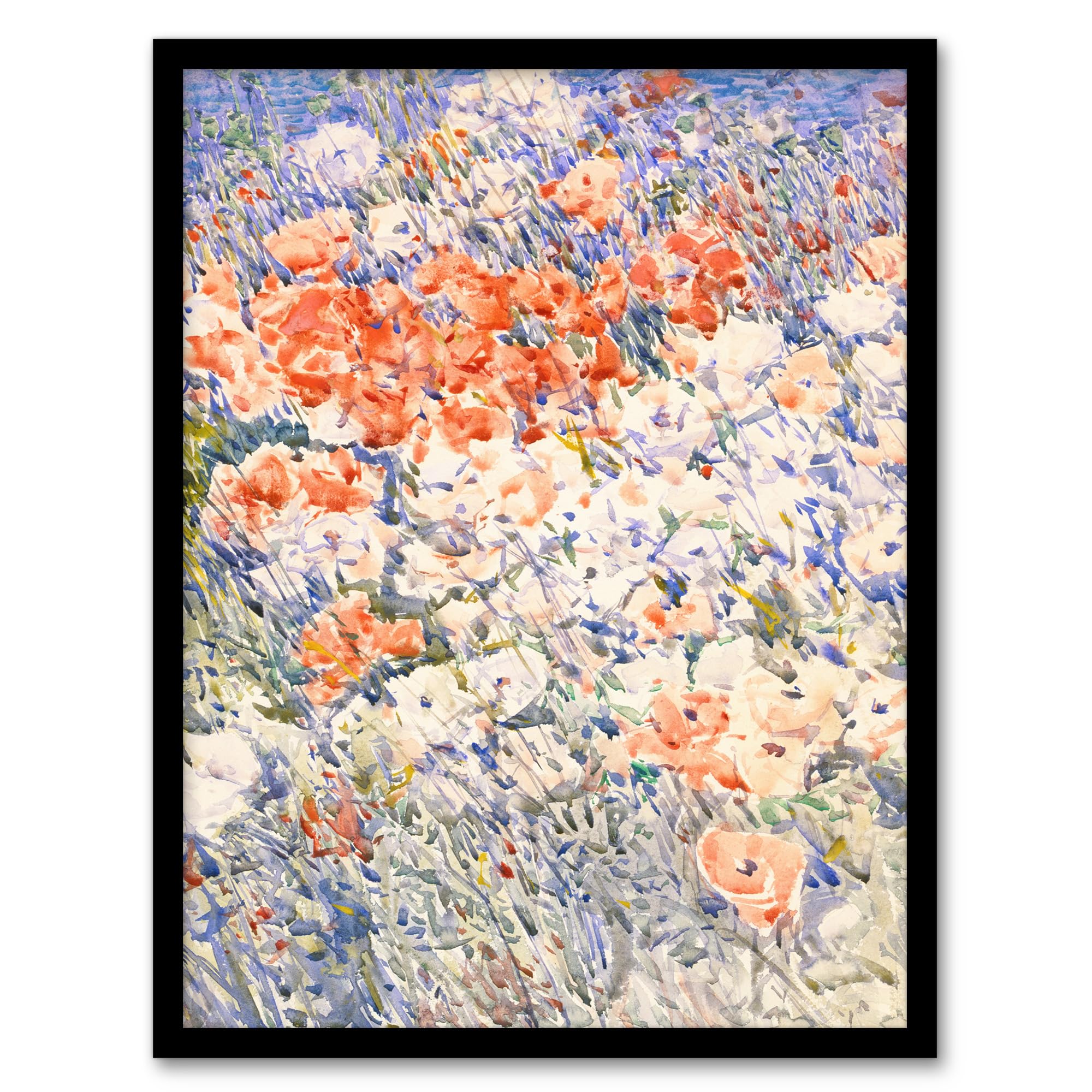 Artery8 Framed Print - The Island Garden Spring Flowers - W12" x H16"