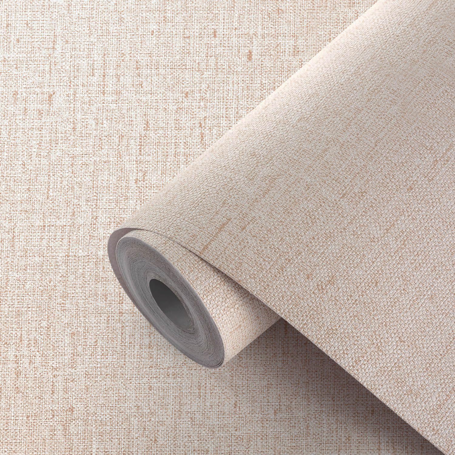 Beige Wallpaper Peel and Stick 472" Textured Beige Grasscloth Contact Paper Faux Linen Stick on Wall Paper Waterproof Self Adhesive Removable Solid Vinyl Roll for Cabinet Drawer