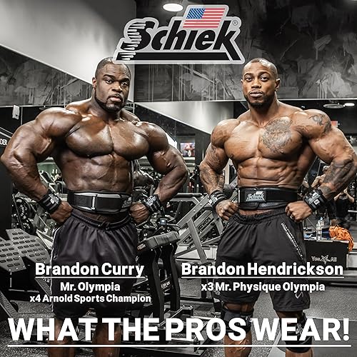 Miniatura 2 de Schiek Sports 3004 Cinturón de elevación de fibra de carbono - Cinturones de gimnasio de elevación de potencia para soporte de espalda baja