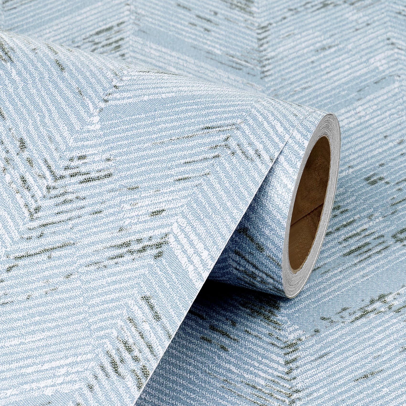 Papier peint texturé bleu clair rouleau 40x1000cm revêtement mural adhésif