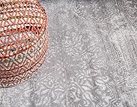 Vista 6 de Unique Loom - Tapete rectangular de 9 x 12 pies, estilo clásico y tradicional, colección Sofía, modelo 3138656, color beige., Polipropileno, Gris