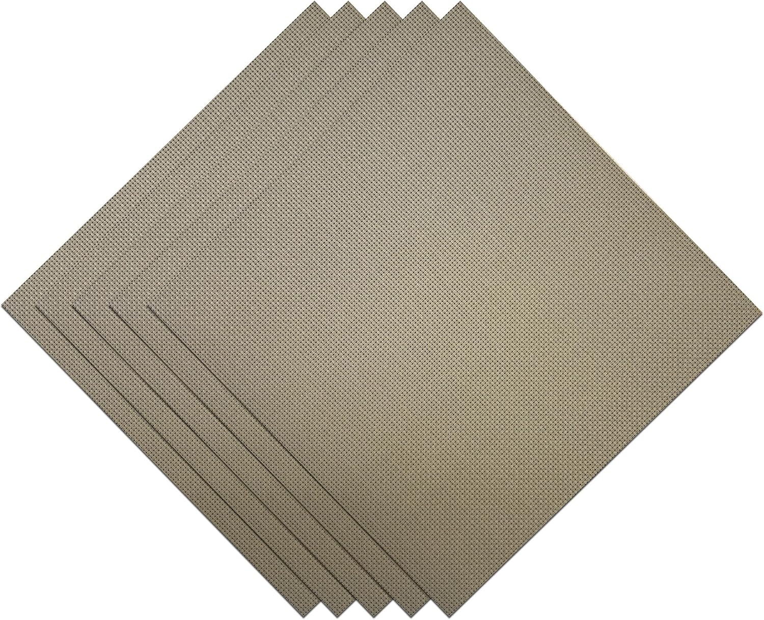 Pre-Cut 11CT Aida Fabric Cross Stitch Sampler Pack, 5 Pieces, 11.8x11.8 inch Each (Black)