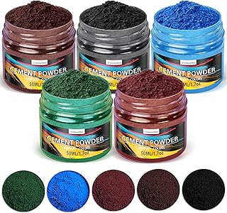 5 Colors Matte Iron Oxide Pigment Powder, Concrete dye, Grout Colorant, ...