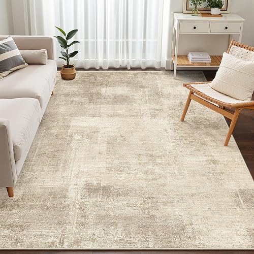 zesthome 5x7 Washable Abstract Rug (Brown)