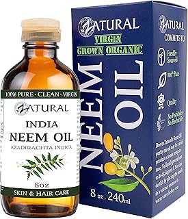 Sponsored Ad - 100% Pure Neem Oil - Undiluted Cold-Pressed, Uses for Hair, Skin, and Nails, 8 oz