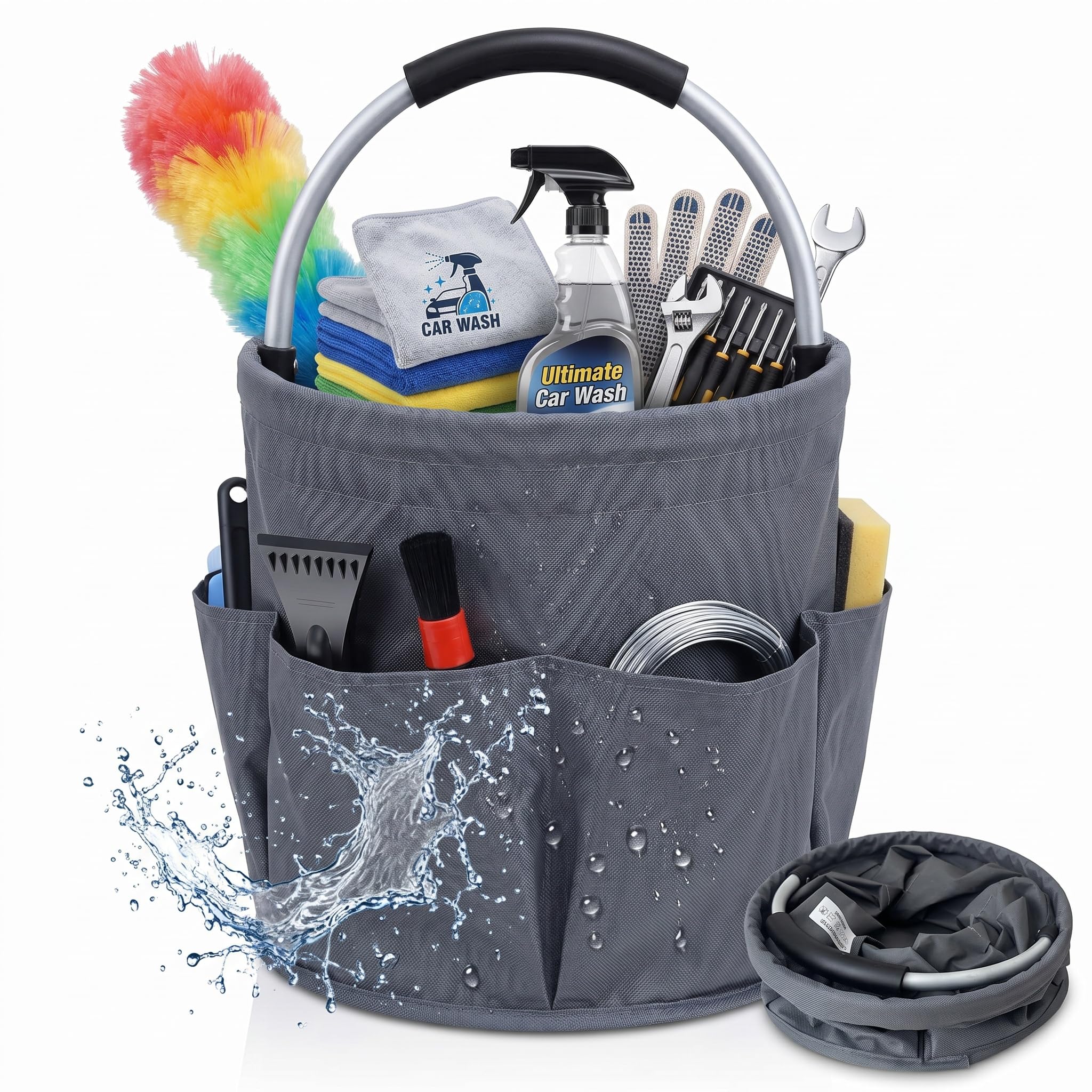 Cleaning Caddy Organizer - Grey -1 Cleaning Caddy Organizer - Grey -1