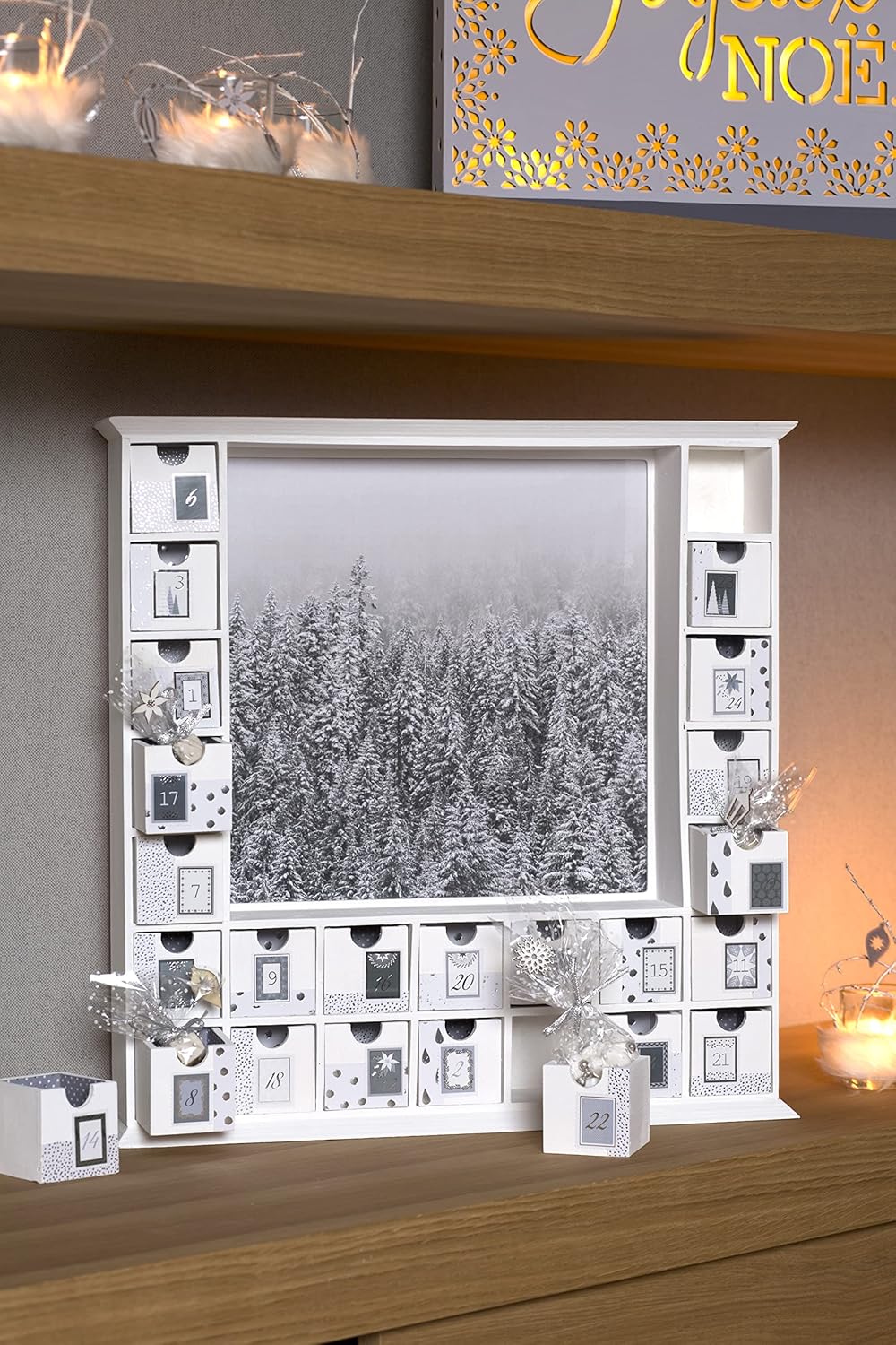 Artemio Pebeo Framed Advent Calendar 44x44x7cm 24 Drawer