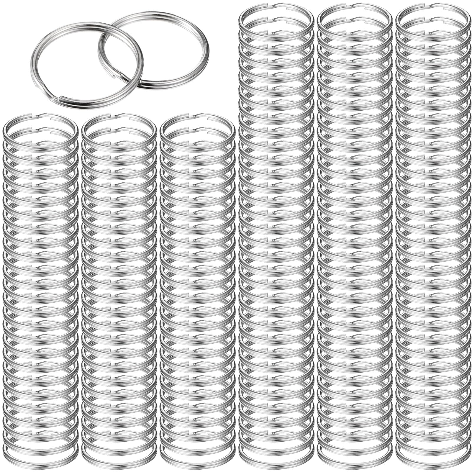 1000 llaveros divididos para llaves a granel | Llavero de bricolaje para manualidades, llavero de metal, anillos plateados para hacer joyas, kit de reparación de collares