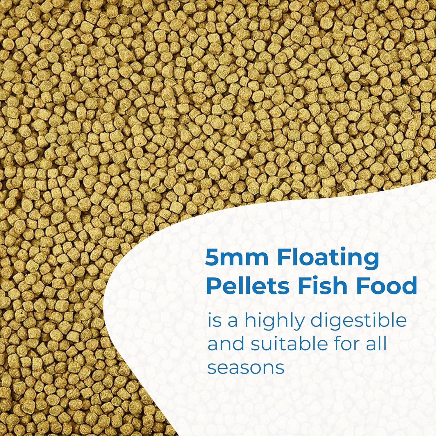 Toledo Goldfish Ornamental Live Goldfish and Koi Food for Ponds, Aquariums, and Tanks - Floating Pellets - 5mm 15 Lbs