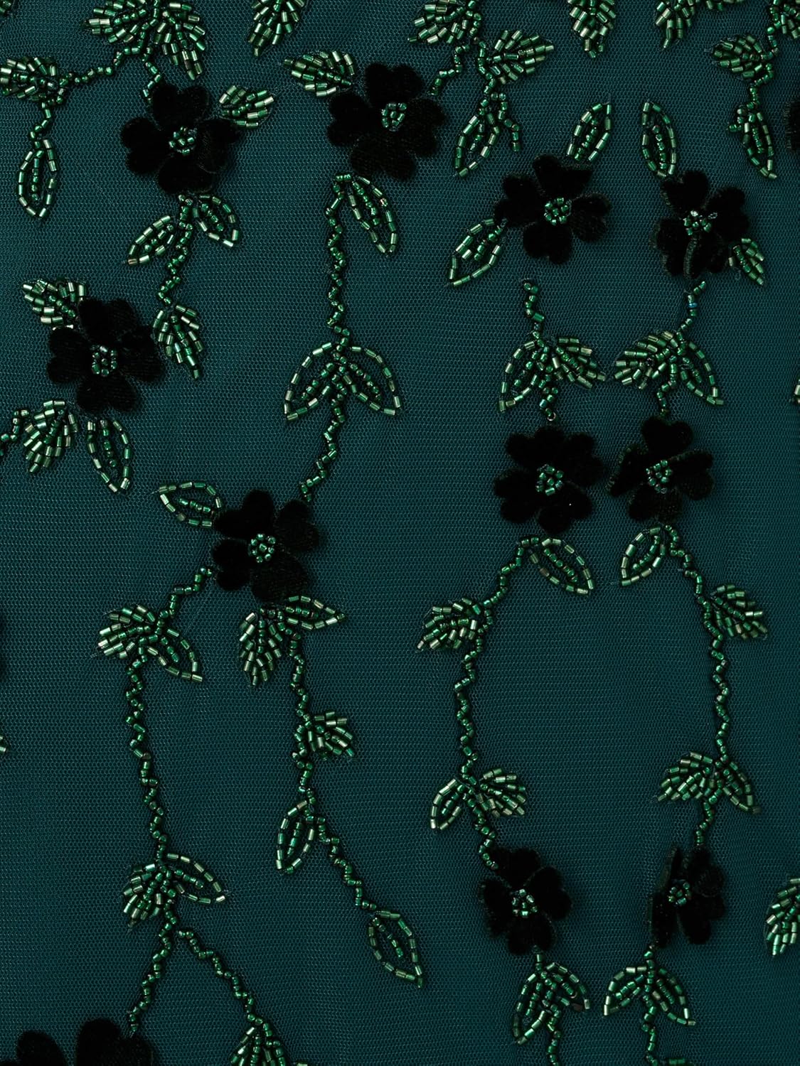 Adrianna Papell Womens Beaded Mesh Illusion Dress - Image 3