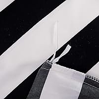 Vista 4 de Set de funda de edredón LAMEJOR, set de ropa de cama, funda de edredón de microfibra (1 funda de edredón y 2 fundas de almohada), color negro blanco