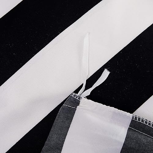 Miniatura 4 de Set de funda de edredón LAMEJOR, set de ropa de cama, funda de edredón de microfibra (1 funda de edredón y 2 fundas de almohada), color negro  blanco