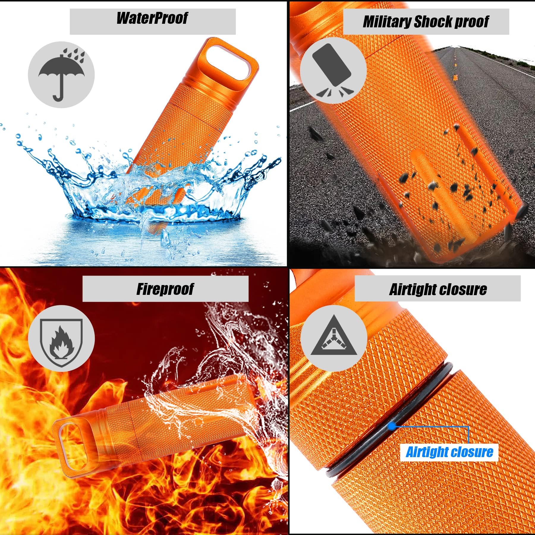 Aenllosi para Protectora Ledger Nano X/S Plus/S Funda- Resistente al Fuego, Agua y Impactos (Naranja,Solo Funda)