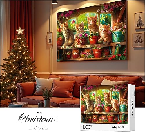 Miniatura 3 de Rompecabezas de 1000 piezas - Rompecabezas de WISHDIAM para adultos - Estantería Canal Adventure Vessel Impossible Difficult Challenging Funny