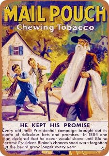 7 x 10 METAL SIGN - Mail Pouch Chewing Tobacco - Vintage Rusty Look