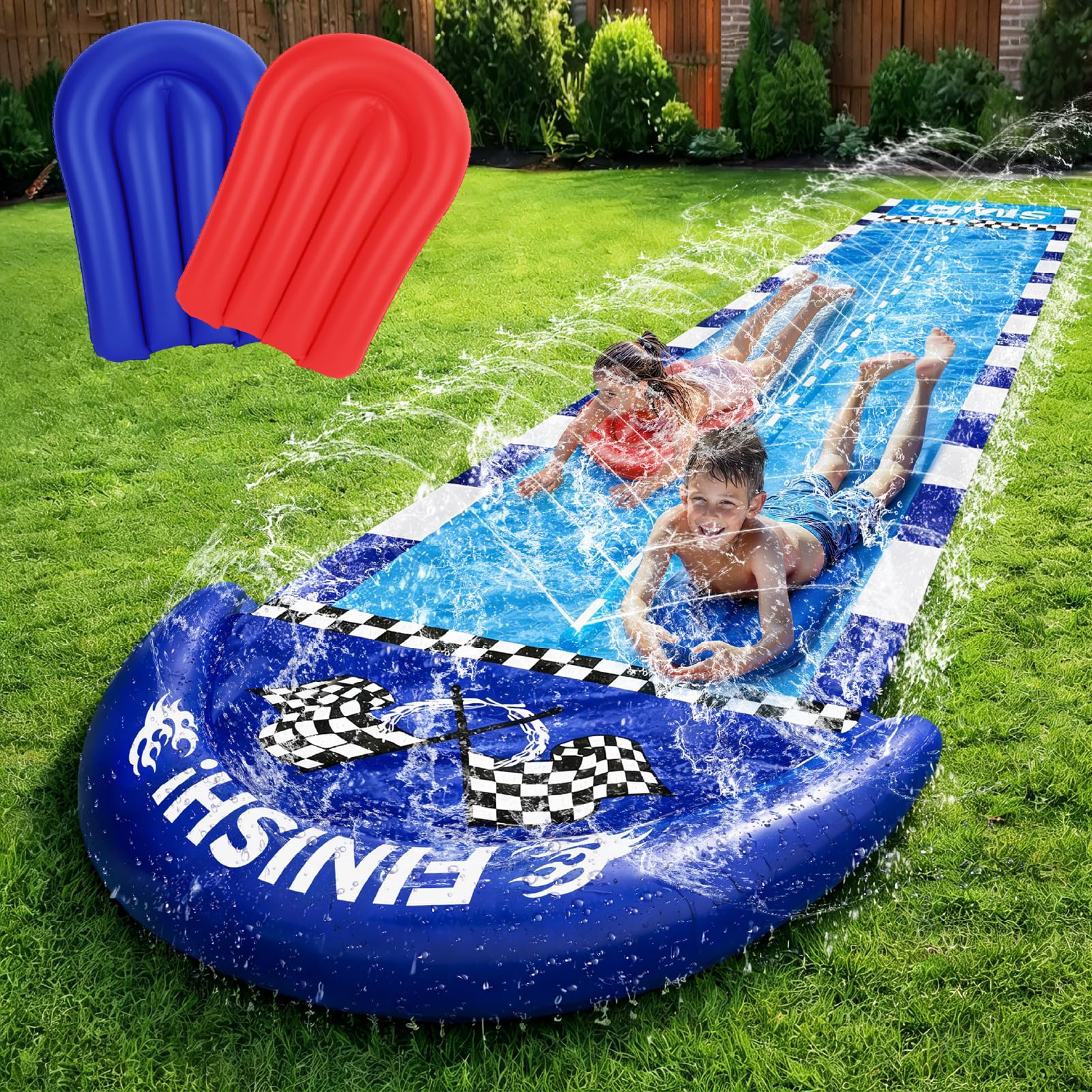 Photo 1 of TOY Life 20 Ft Water Slide, 2 Lanes, Blue Race Car