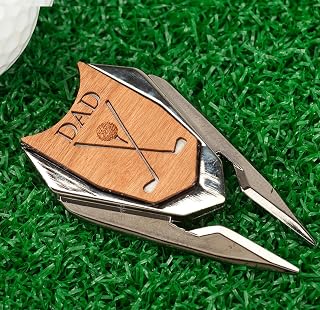 The Quintessential Hostess DAD Engraved Golf Divot Tool and Ball Marker (Cherry)