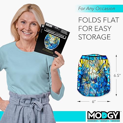 Miniatura 6 de MODGY Farol LED luminoso portavelas decorativo para interiores y exteriores, lámparas de vela de plástico para mesa de boda, centro de mesa, porche,