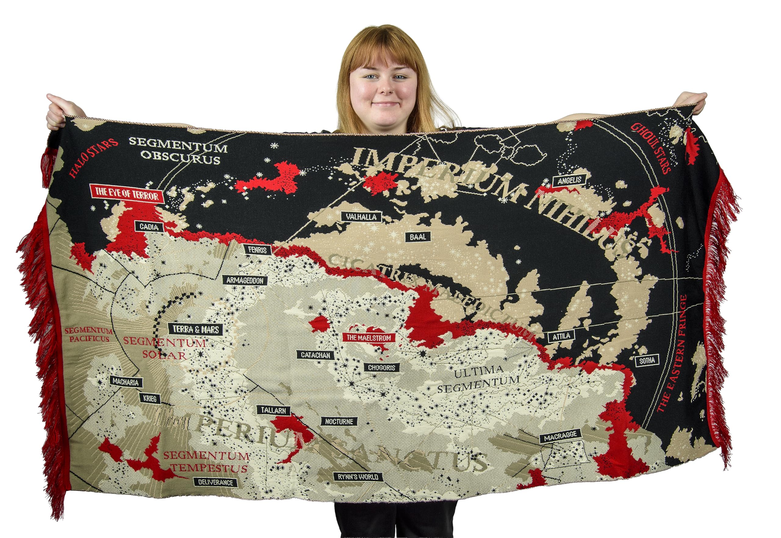 Aaa Merchandise Beige Warhammer 40,000 Galaxy Map Blanket – Officially Licensed Fleece Throw, Soft Warm Home Blanket, Gift For Warhammer 40K Fans