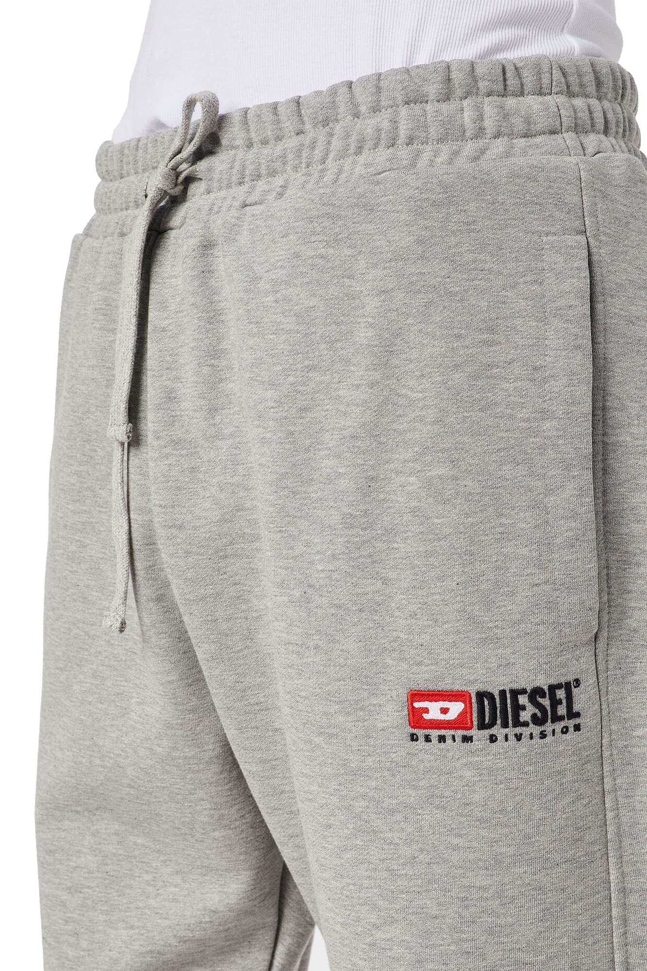Diesel P-Tary New D Logo Pantaloni da Jogging da Uomo (IT, Testo, M, Regular, Regular, Grigio)