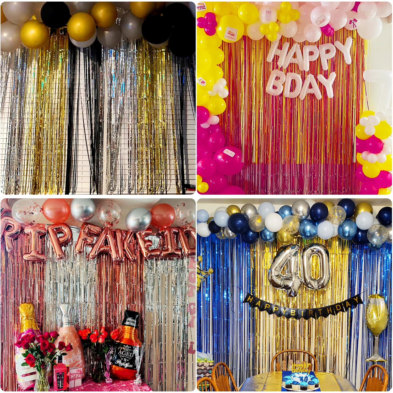 Blue Fringe Backdrop - Birthday Party Decorations -7 Blue Fringe Backdrop - Birthday Party Decorations -7