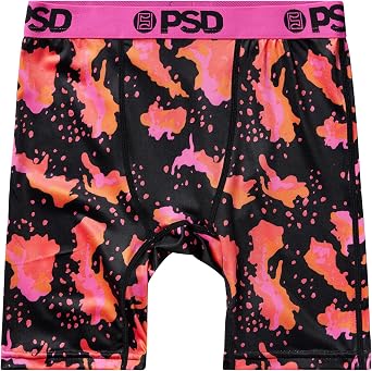 PSD Boys Boxer Briefs Neon Ops, Comfortable Breathable Underwear for Boys, Large