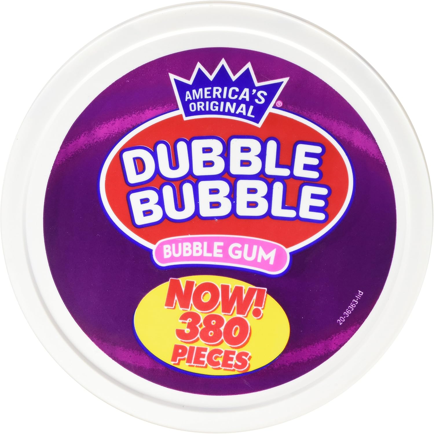 Dubble Bubble 380Count Tub - Fruitastic Flavors, 3LBS 12.3 OZ (1.71 KG)