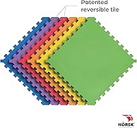 Vista 3 de Norsk - Alfombrillas de espuma de 1/2 pulgada reversibles de doble cara para gimnasio en casa - Baldosas de espuma EVA entrelazadas