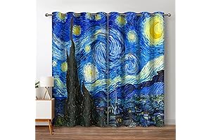 Jekeno Starry Night Van Gogh Blackout Curtains: A Canvas of Color for Your Home